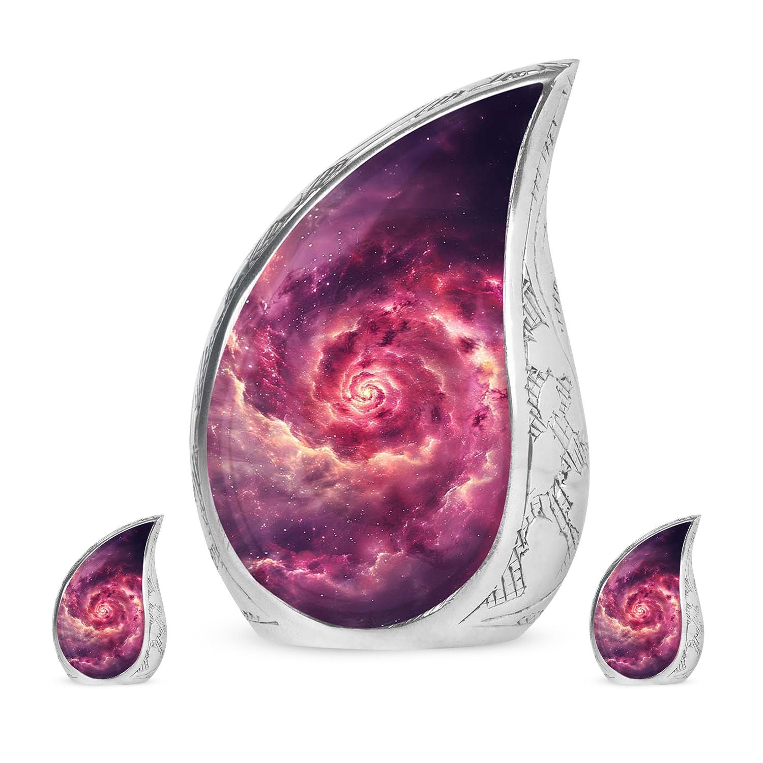 Galaxy Funeral Urn For Dad And Mom - Red Funeral Urn For Ashes