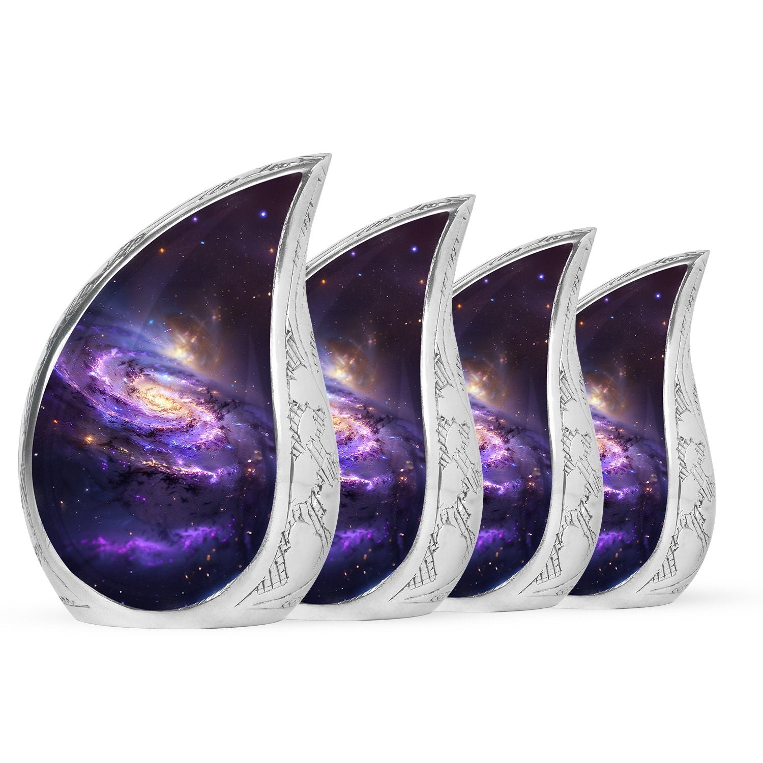Purple Galaxy Memorial Urn For Funeral - Vast Galaxy Urn For Ashes