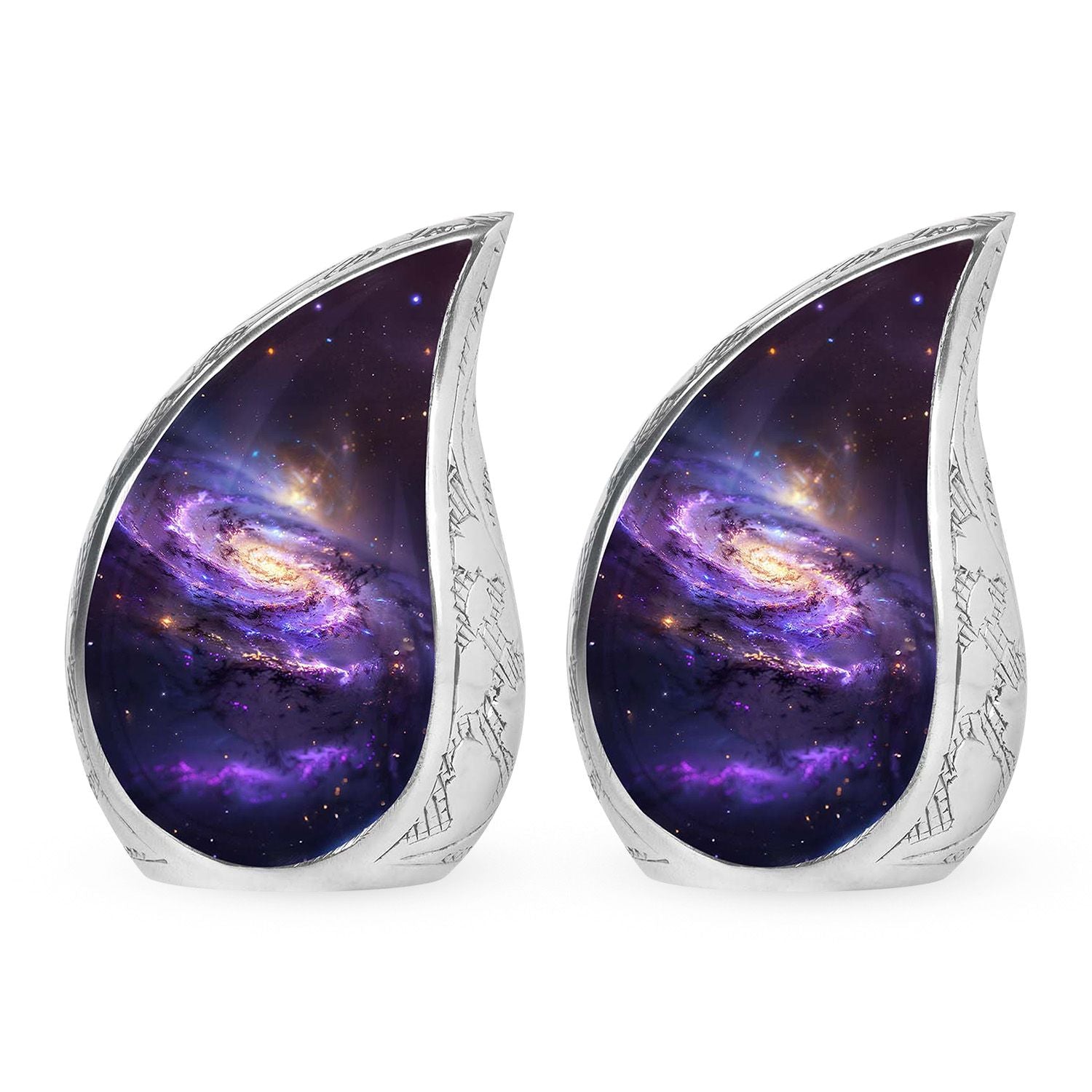 Purple Galaxy Memorial Urn For Funeral - Vast Galaxy Urn For Ashes