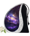 Purple Galaxy Memorial Urn For Funeral - Vast Galaxy Urn For Ashes