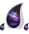 Purple Galaxy Memorial Urn For Funeral - Vast Galaxy Urn For Ashes