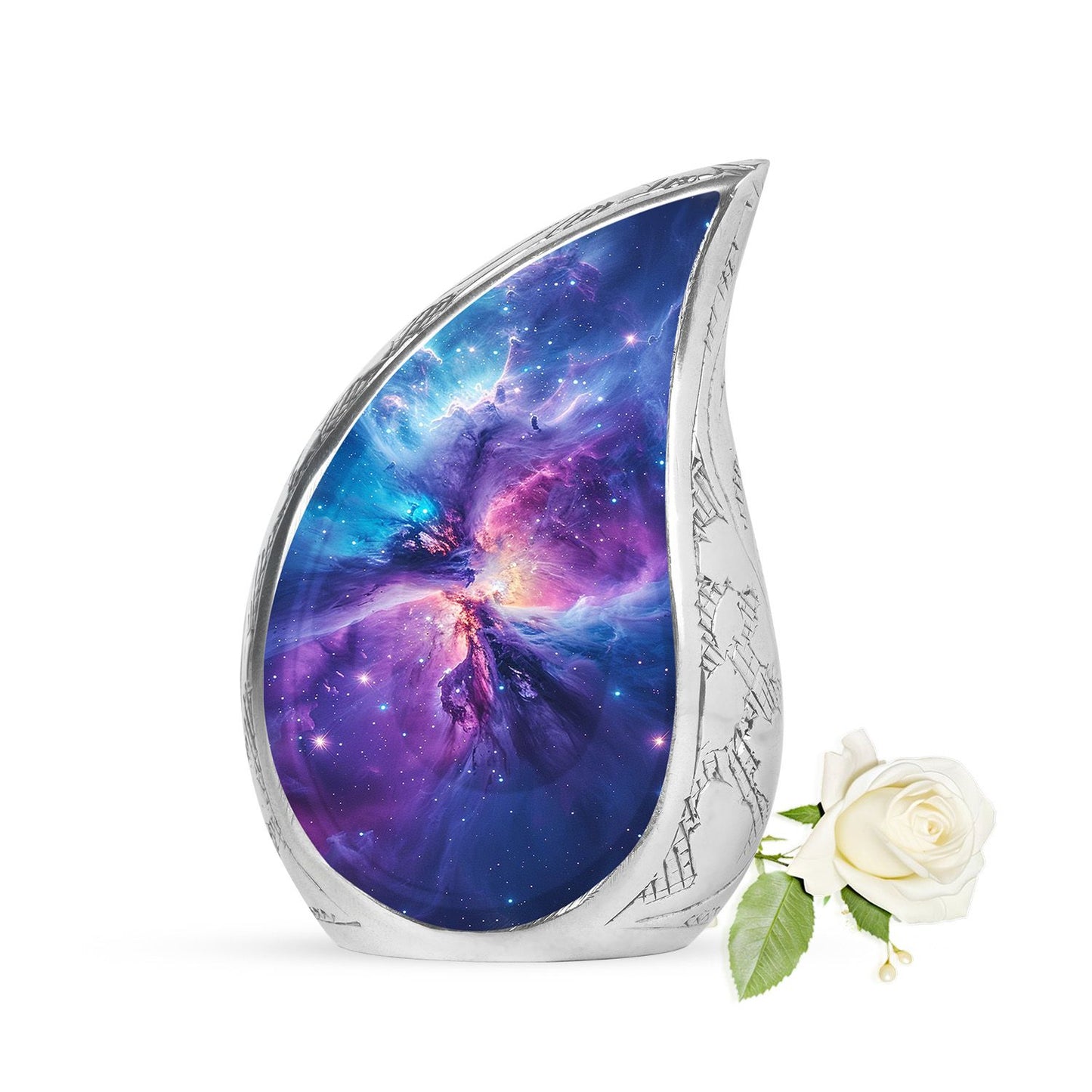 Personalized Galaxy Cremation Urn for Human Ashes - 10-inch, 200 cu in - Yatskia