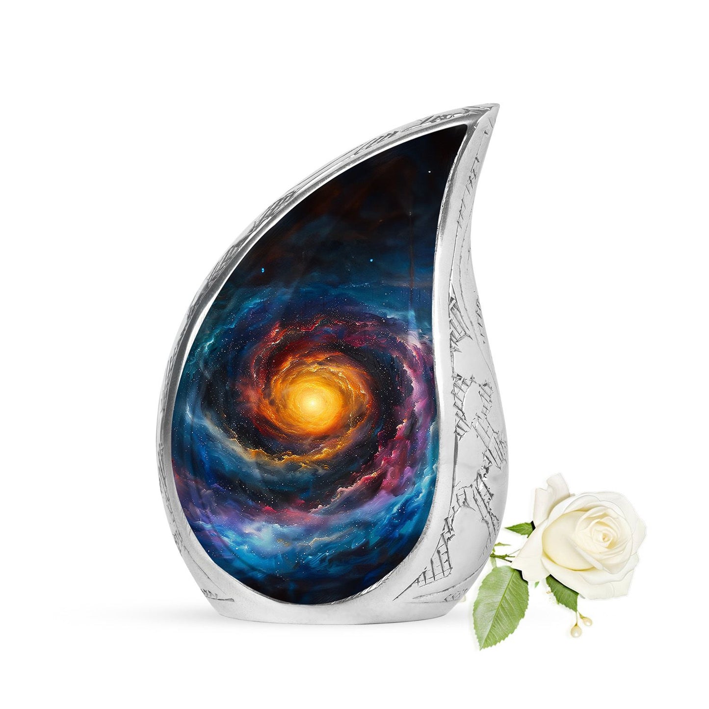 Personalized Galaxy Memorial Urn for Mom - 10-inch, 200 cu in - Yatskia