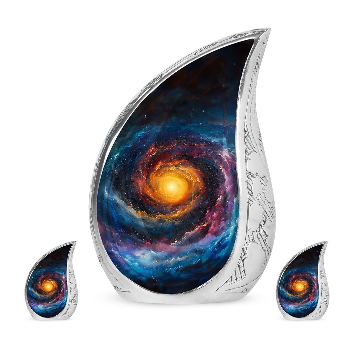 Personalized Galaxy Memorial Urn for Mom - 10-inch, 200 cu in - Yatskia