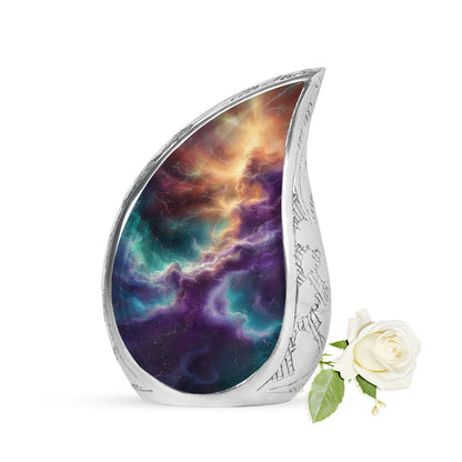 Personalized Galaxy Cremation Urn for Men & Women - 10-inch, 200 cu in - Yatskia