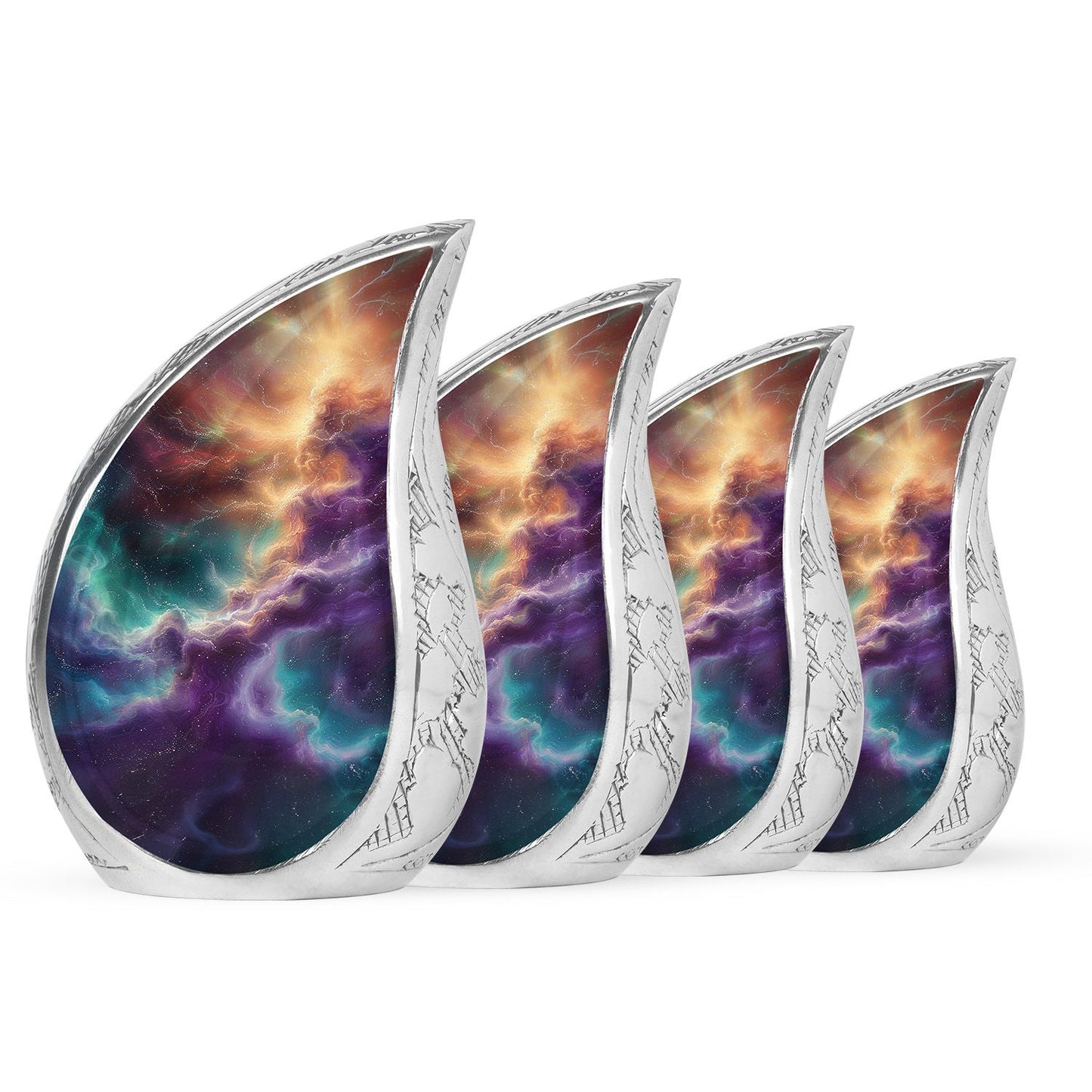 Personalized Galaxy Cremation Urn for Men & Women - 10-inch, 200 cu in - Yatskia
