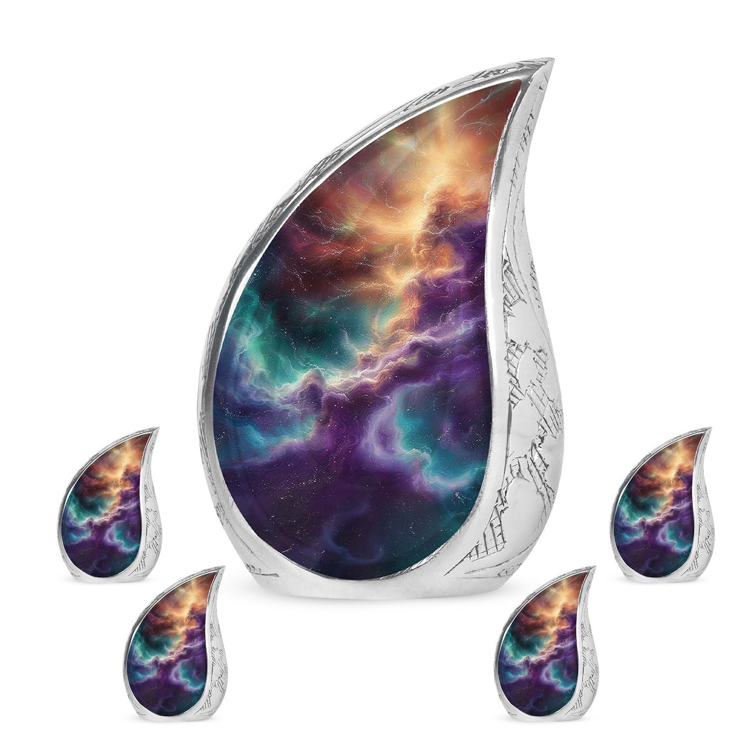 Galaxy Abstract Urn For Funeral - Abstract Space Urn For Adult Human Ashes