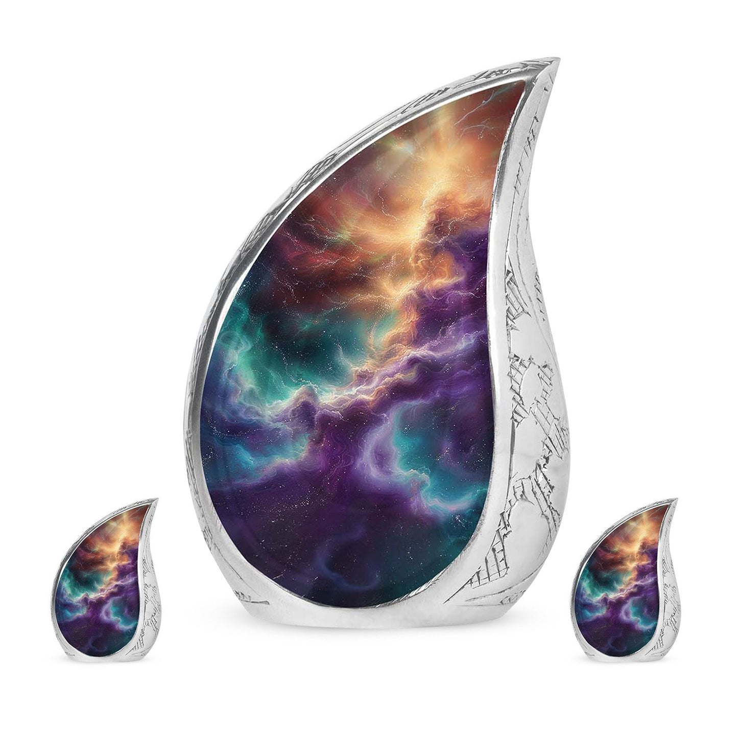 Personalized Galaxy Cremation Urn for Men & Women - 10-inch, 200 cu in - Yatskia