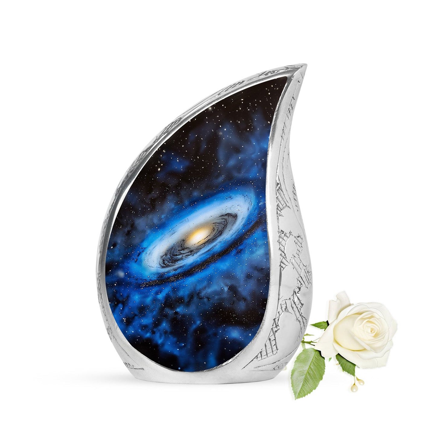 Personalized Galaxy Cremation Urn for Human Ashes - 10-inch, 200 cu in - Yatskia