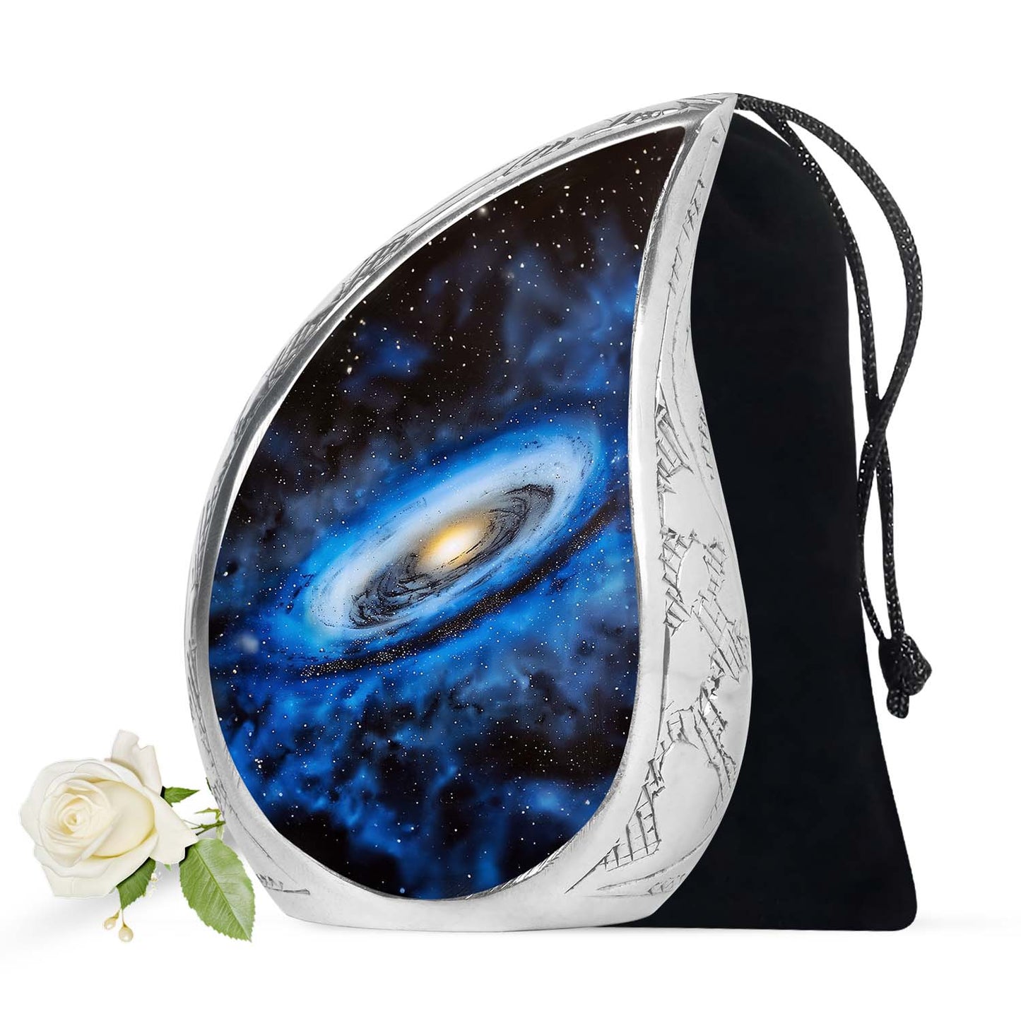 Personalized Galaxy Cremation Urn for Human Ashes - 10-inch, 200 cu in - Yatskia