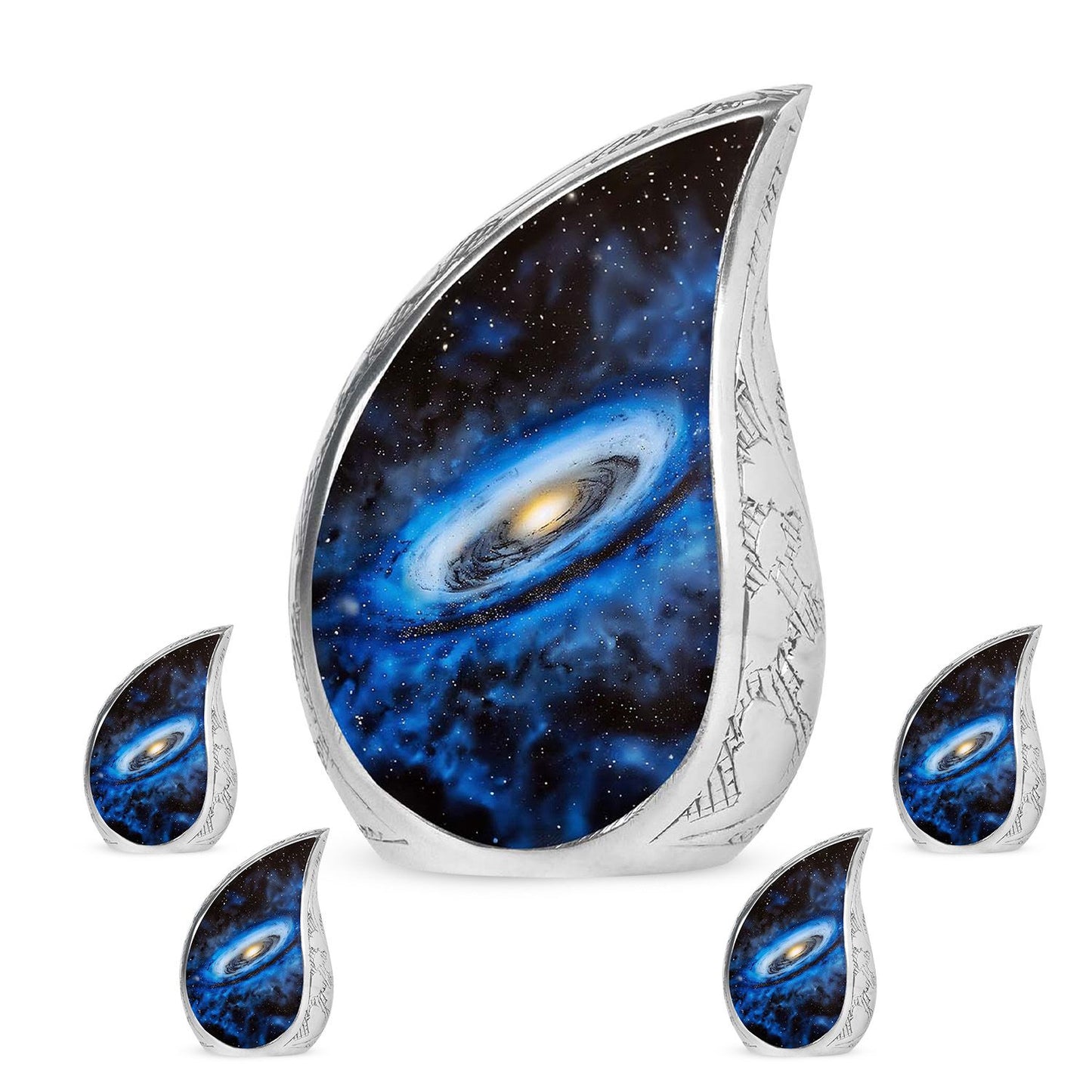 Personalized Galaxy Cremation Urn for Human Ashes - 10-inch, 200 cu in - Yatskia