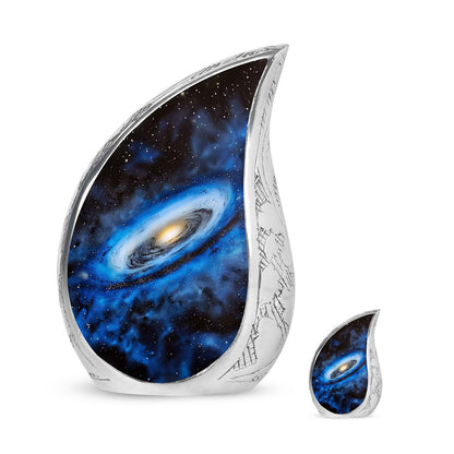 Personalized Galaxy Cremation Urn for Human Ashes - 10-inch, 200 cu in - Yatskia