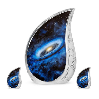 Personalized Galaxy Cremation Urn for Human Ashes - 10-inch, 200 cu in - Yatskia