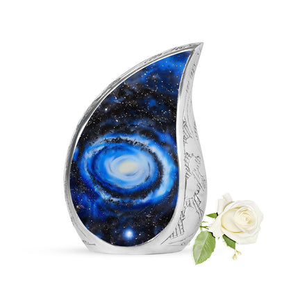 Personalized Galaxy Cremation Urn for Human Ashes - 10-inch, 200 cu in - Yatskia
