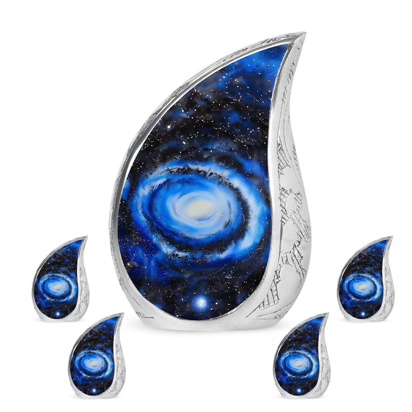 Personalized Galaxy Cremation Urn for Human Ashes - 10-inch, 200 cu in - Yatskia