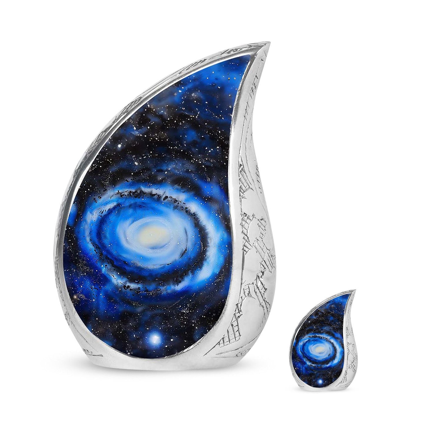 Personalized Galaxy Cremation Urn for Human Ashes - 10-inch, 200 cu in - Yatskia