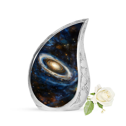 Personalized Galaxy Cremation Urn for Adult Male - 10-inch, 200 cu in - Yatskia