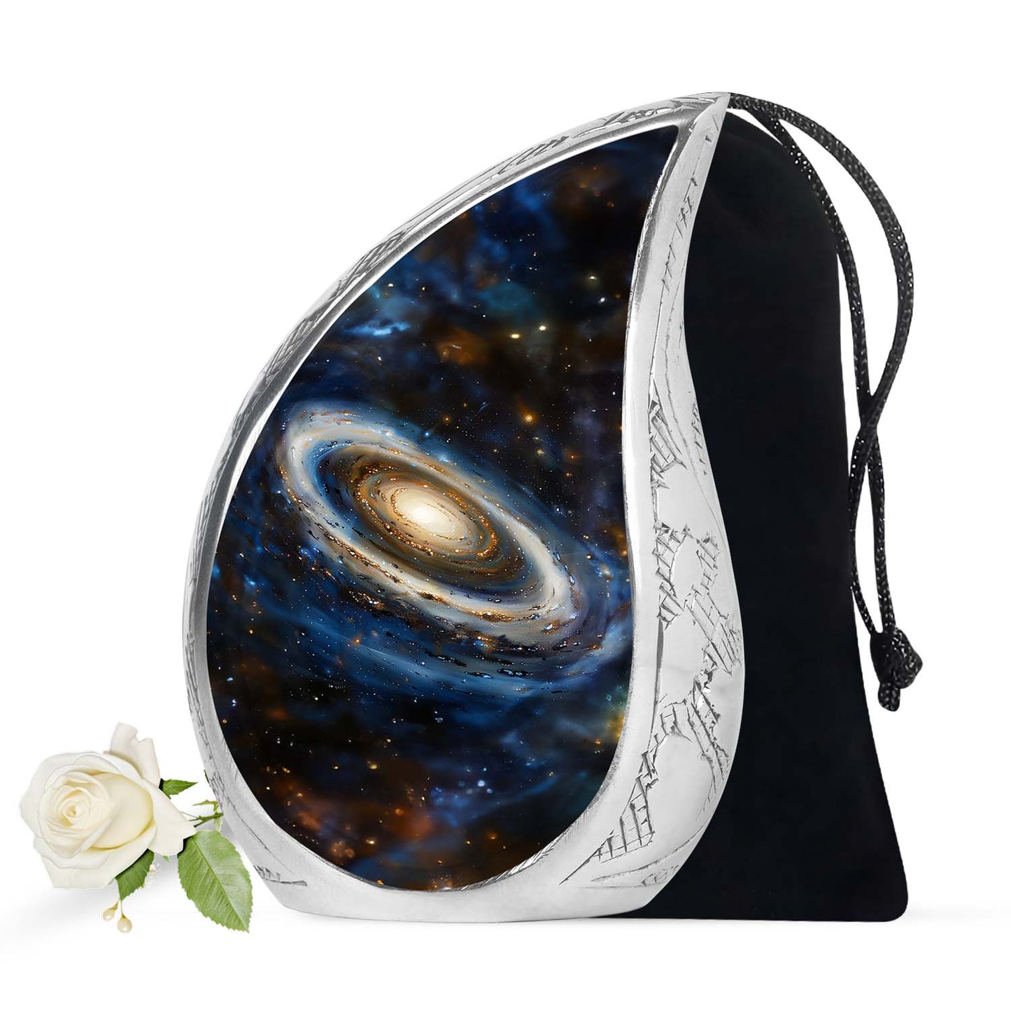 Personalized Galaxy Cremation Urn for Adult Male - 10-inch, 200 cu in - Yatskia