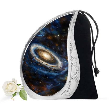Personalized Galaxy Cremation Urn for Adult Male - 10-inch, 200 cu in - Yatskia