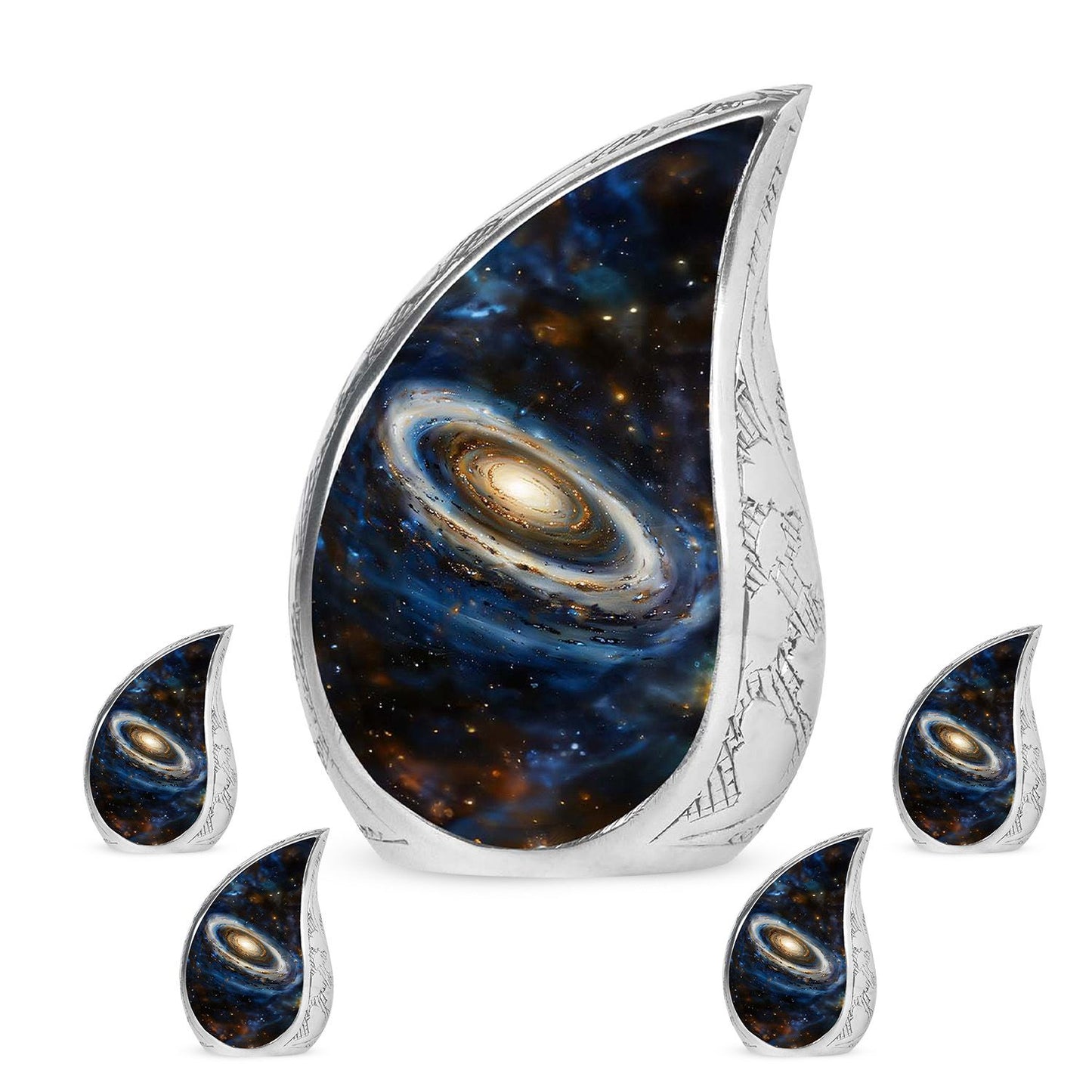 Personalized Galaxy Cremation Urn for Adult Male - 10-inch, 200 cu in - Yatskia