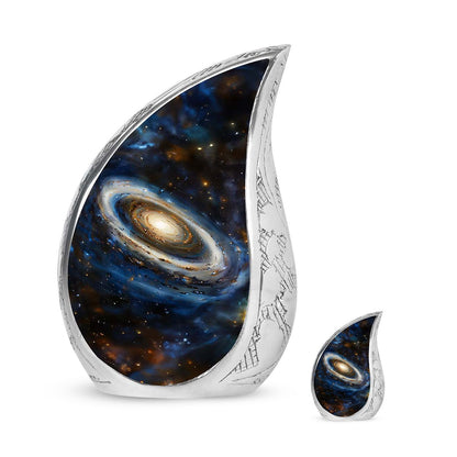 Personalized Galaxy Cremation Urn for Adult Male - 10-inch, 200 cu in - Yatskia
