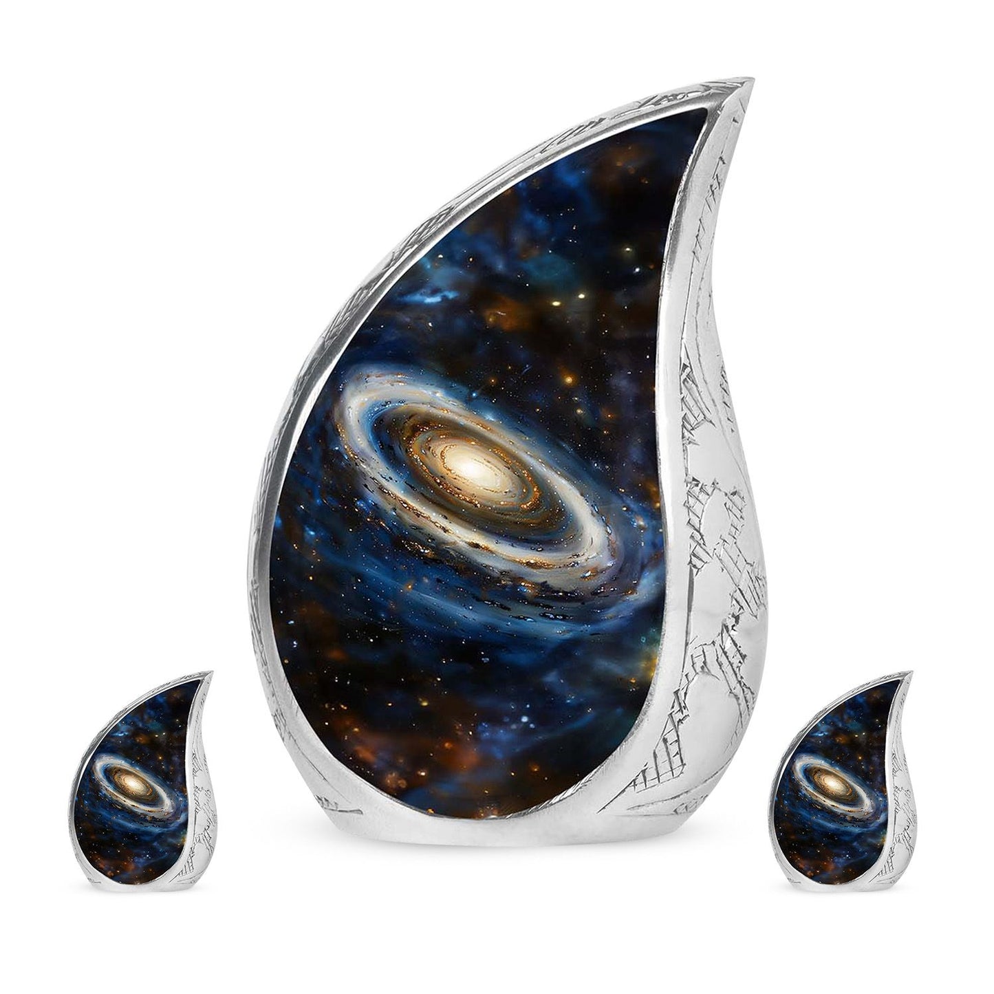 Personalized Galaxy Cremation Urn for Adult Male - 10-inch, 200 cu in - Yatskia