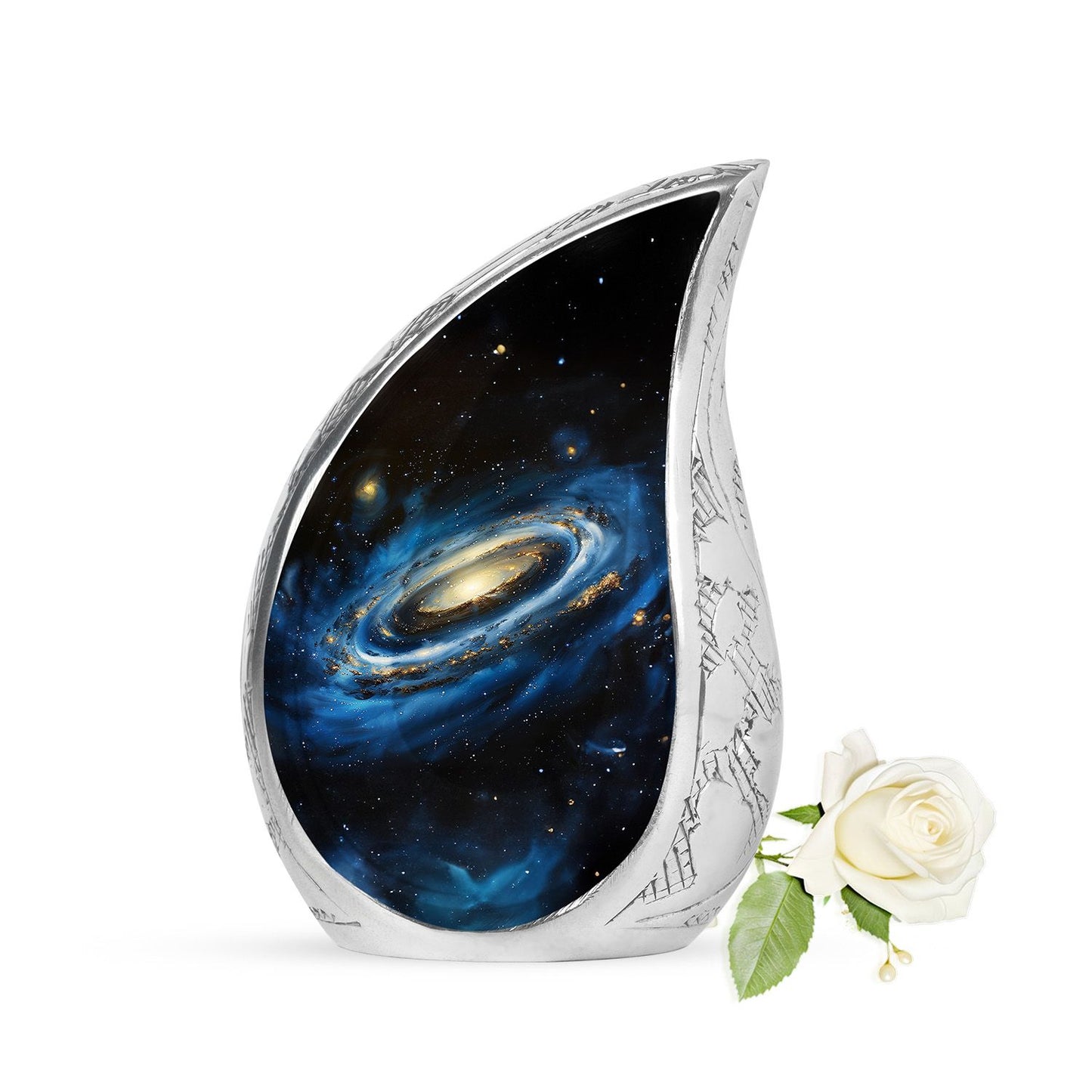 Personalized Galaxy Memorial Urn for Human Ashes - 10-inch, 200 cu in - Yatskia