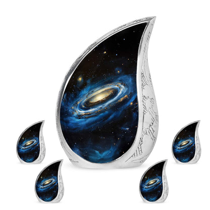 Personalized Galaxy Memorial Urn for Human Ashes - 10-inch, 200 cu in - Yatskia