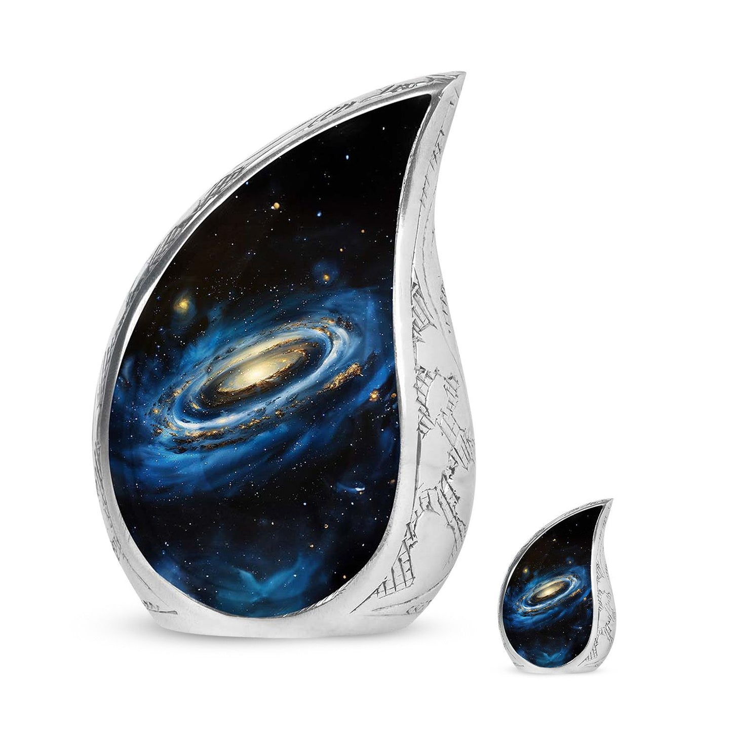 Personalized Galaxy Memorial Urn for Human Ashes - 10-inch, 200 cu in - Yatskia