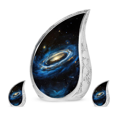 Personalized Galaxy Memorial Urn for Human Ashes - 10-inch, 200 cu in - Yatskia