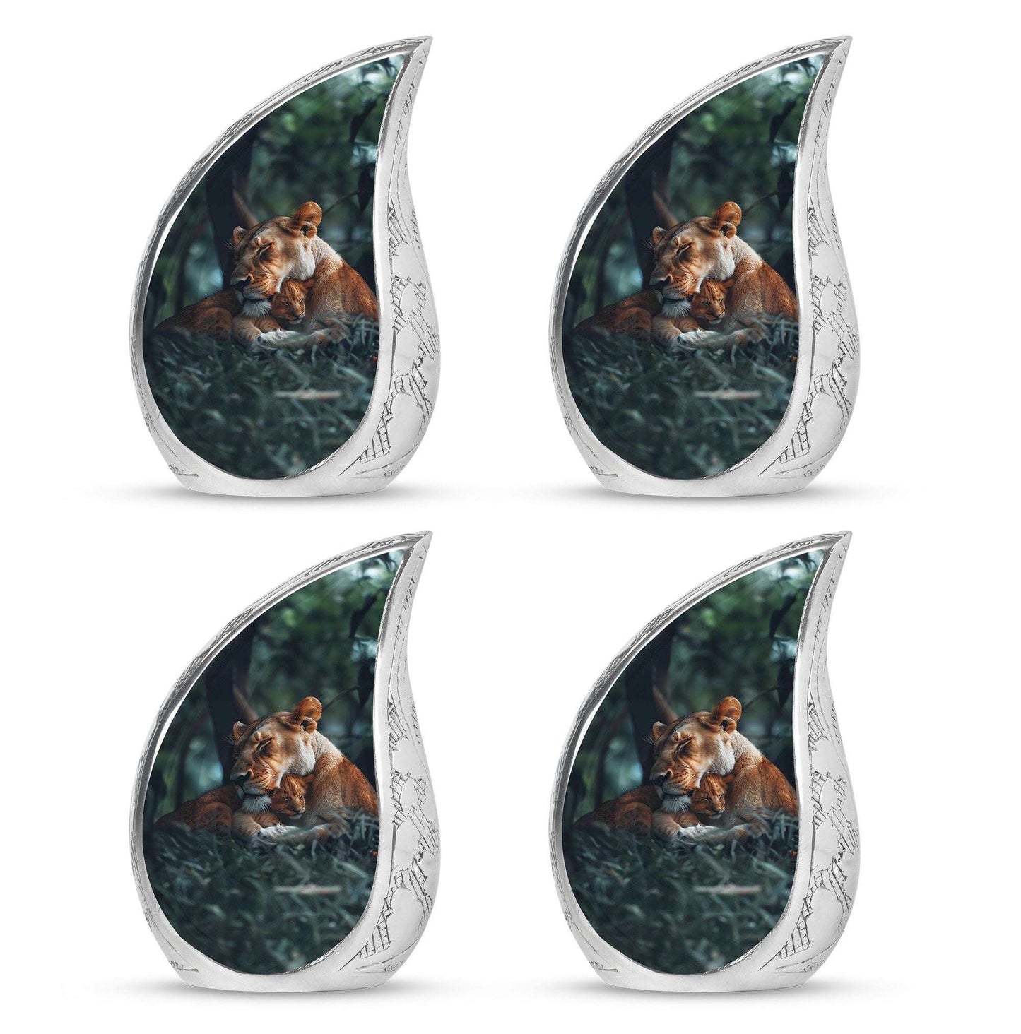 Lioness And Cub Cremation Urn For Adults - Lion Urns For Men & Women