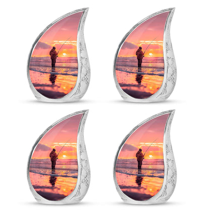 Ocean Fishing Cremation Urns For Ashes - Pink Memorial Urn For Father