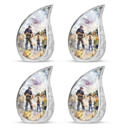 Artistic Fishing Cremation Ashes Urns - Father & Daughter Memorial Urn