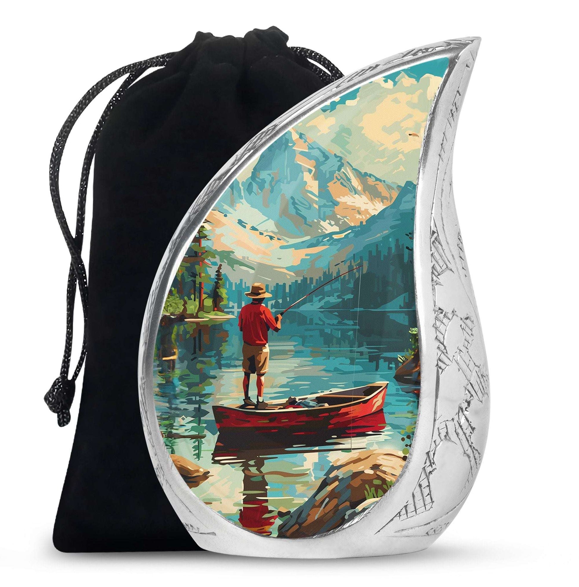 Fishing Boat Memorial Urn For Ashes - Artistic Cremation Urn For Funeral