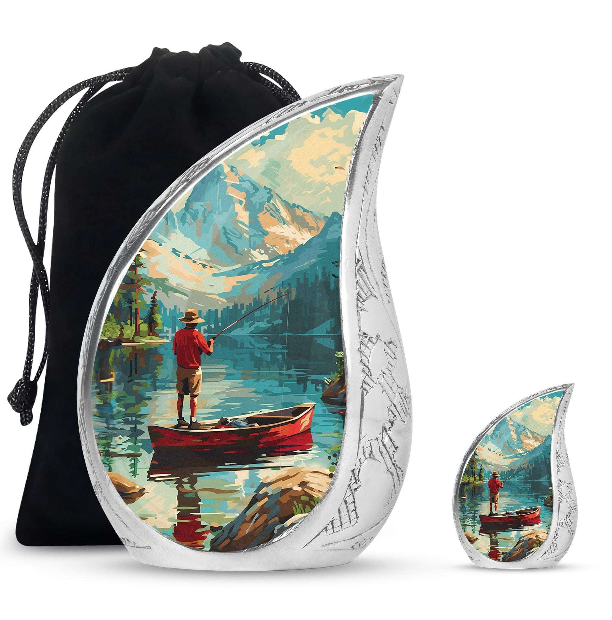 Fishing Boat Memorial Urn For Ashes - Artistic Cremation Urn For Funeral