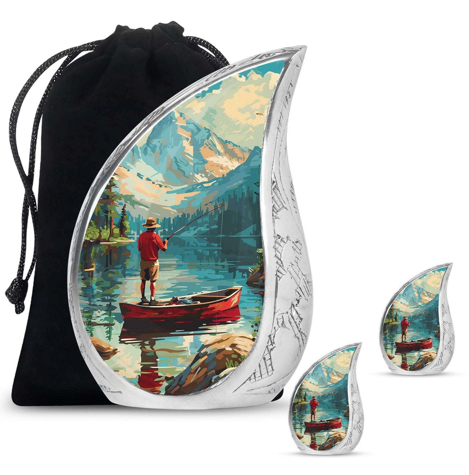 Fishing Boat Memorial Urn For Ashes - Artistic Cremation Urn For Funeral