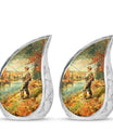 Artistic Fishing Memorial Urns Cremation Ashes - Large Urn For Mom & Dad