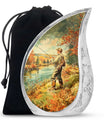 Artistic Fishing Memorial Urns Cremation Ashes - Large Urn For Mom & Dad