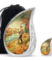 Artistic Fishing Memorial Urns Cremation Ashes - Large Urn For Mom & Dad