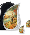 Artistic Fishing Memorial Urns Cremation Ashes - Large Urn For Mom & Dad