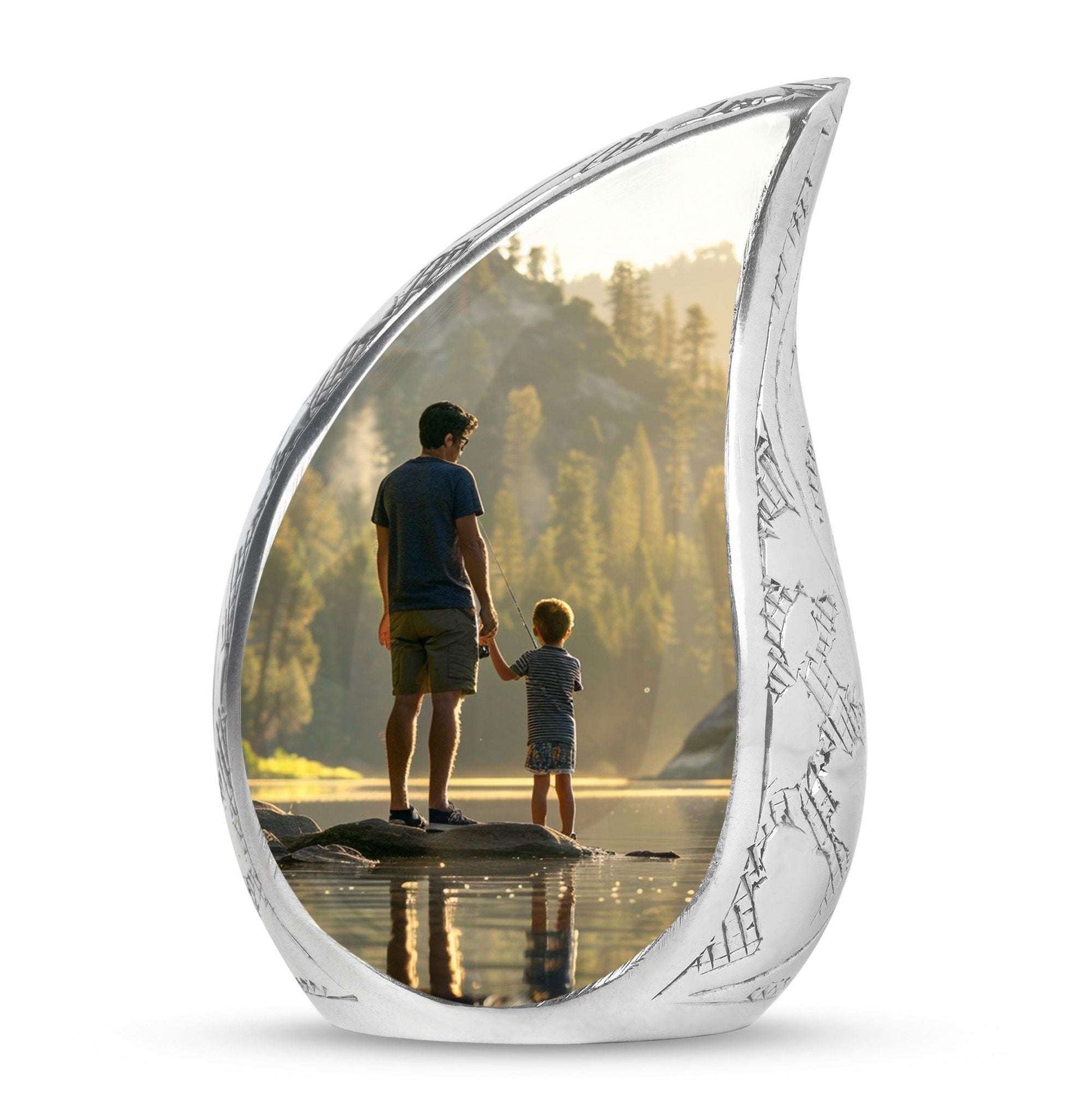 Father & Son Fishing Memorial Urn - Funeral Urns For Human Ashes