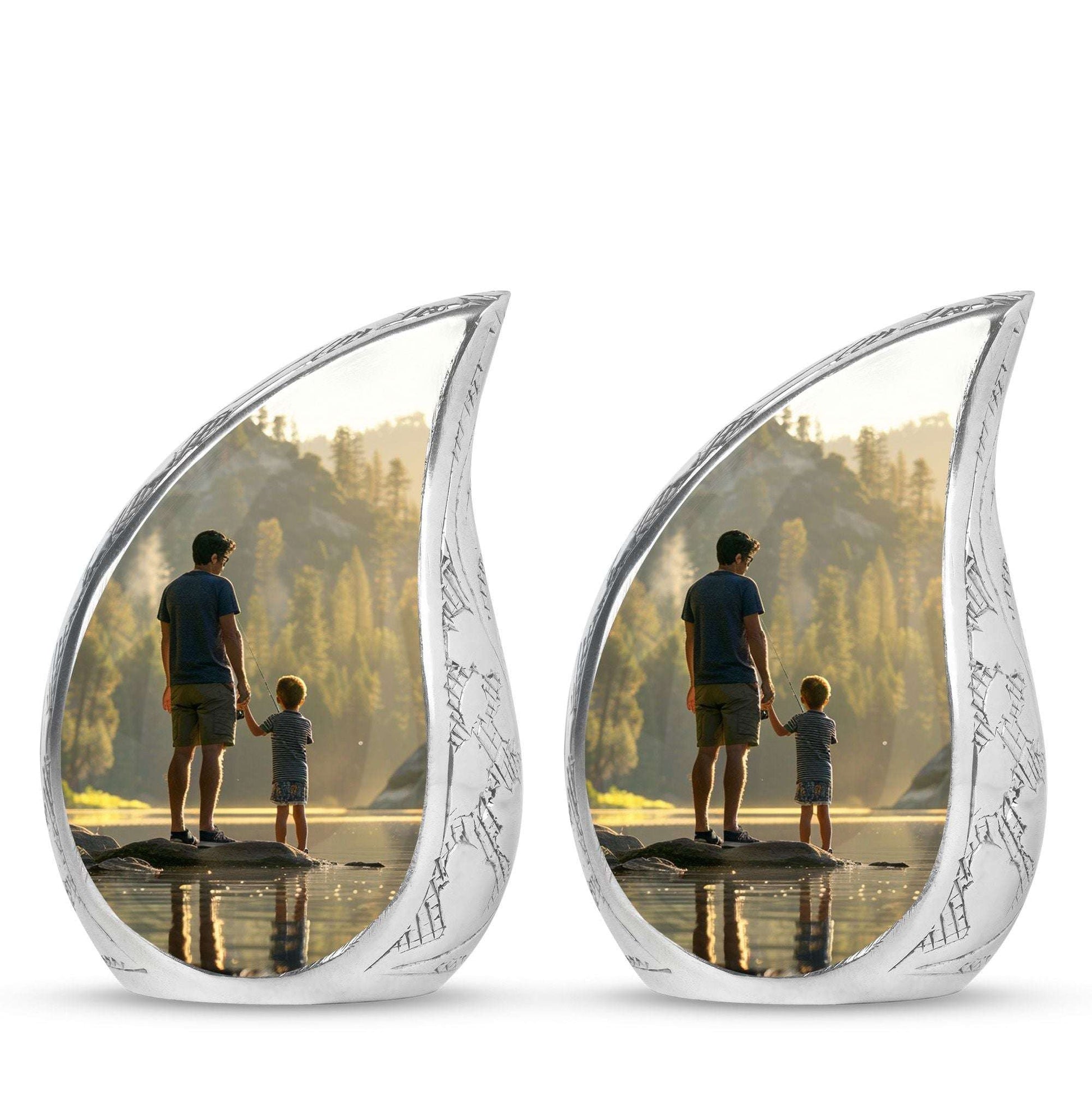 Father & Son Fishing Memorial Urn - Funeral Urns For Human Ashes