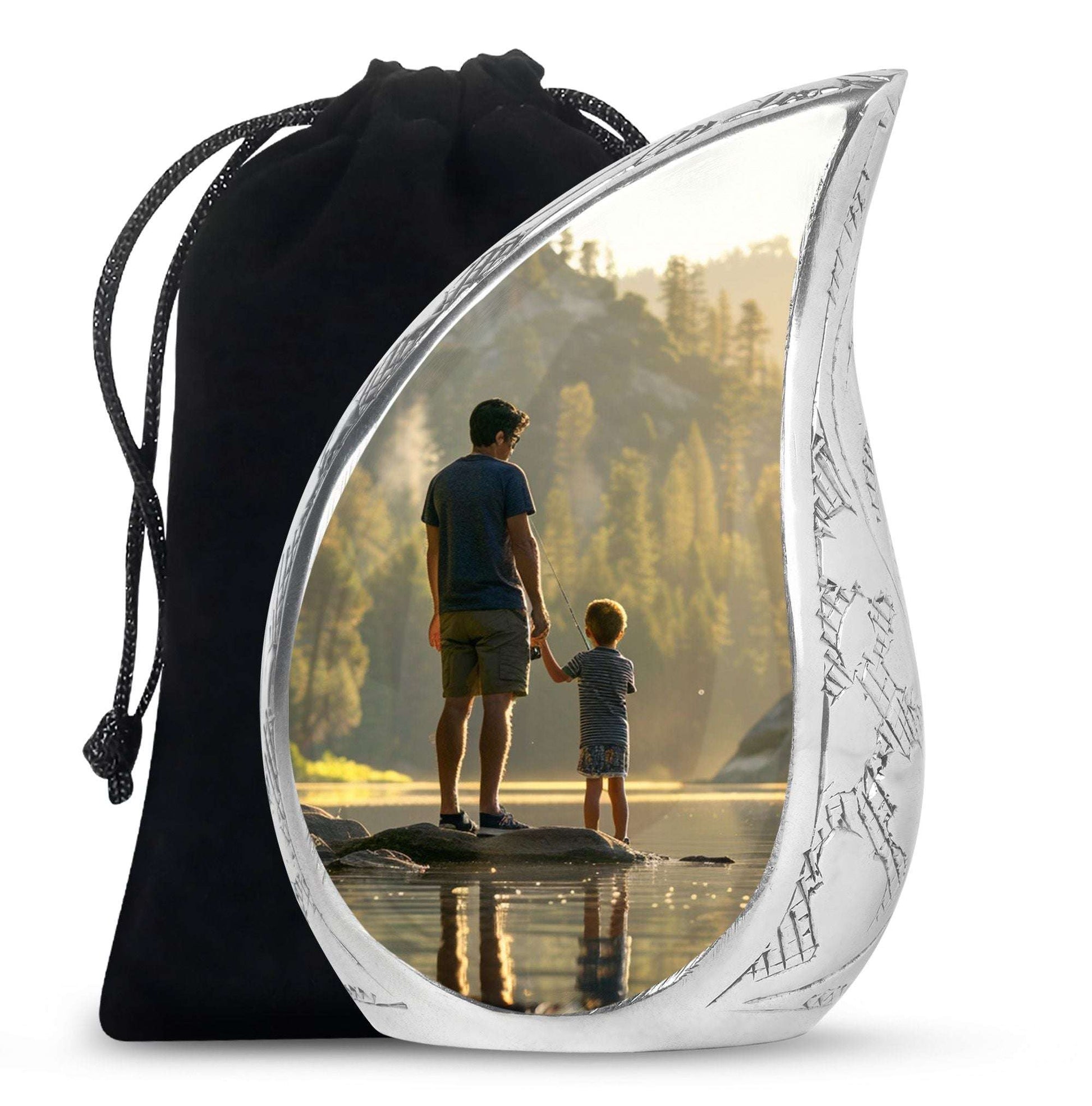 Father & Son Fishing Memorial Urn - Funeral Urns For Human Ashes