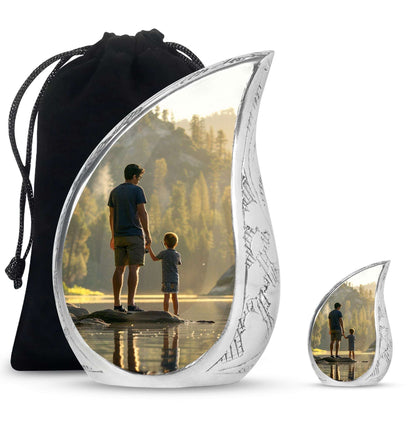 Father & Son Fishing Memorial Urn - Funeral Urns For Human Ashes