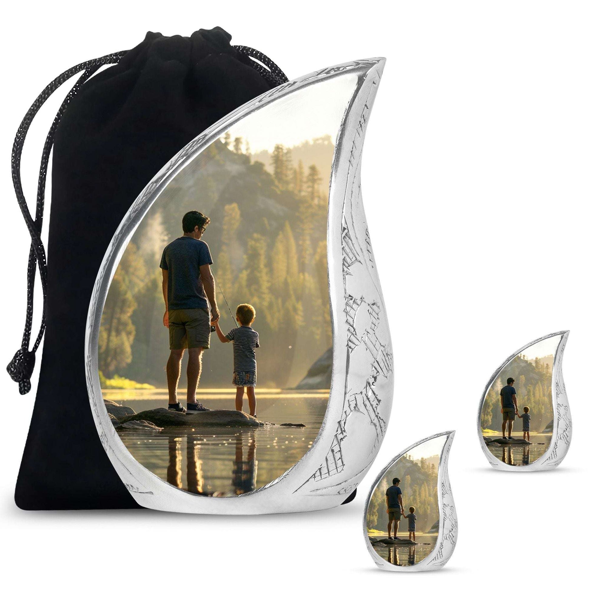 Father & Son Fishing Memorial Urn - Funeral Urns For Human Ashes