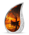 Sunset Memorial Urn For Ashes - Fishermen Cremation Urn For Adults