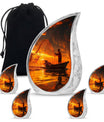 Sunset Memorial Urn For Ashes - Fishermen Cremation Urn For Adults