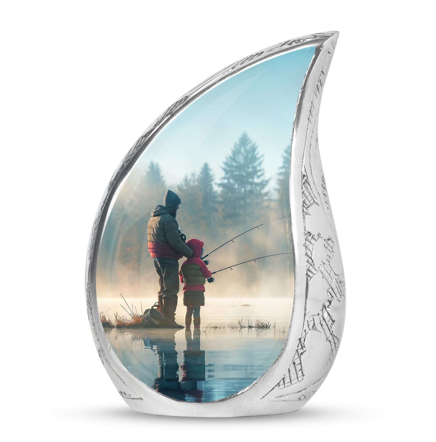Fishing Adult Cremation Urns For Ashes - Father And Daughter Memorial Urn