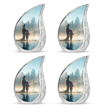Fishing Adult Cremation Urns For Ashes - Father And Daughter Memorial Urn
