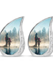 Fishing Adult Cremation Urns For Ashes - Father And Daughter Memorial Urn